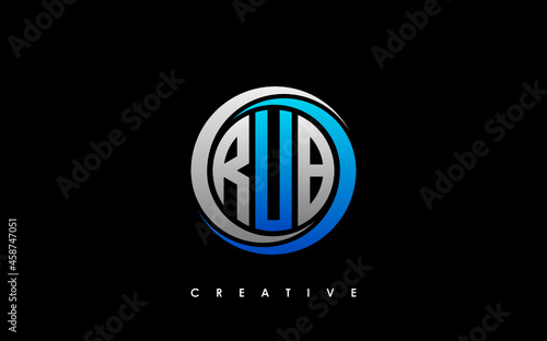 RUB Letter Initial Logo Design Template Vector Illustration