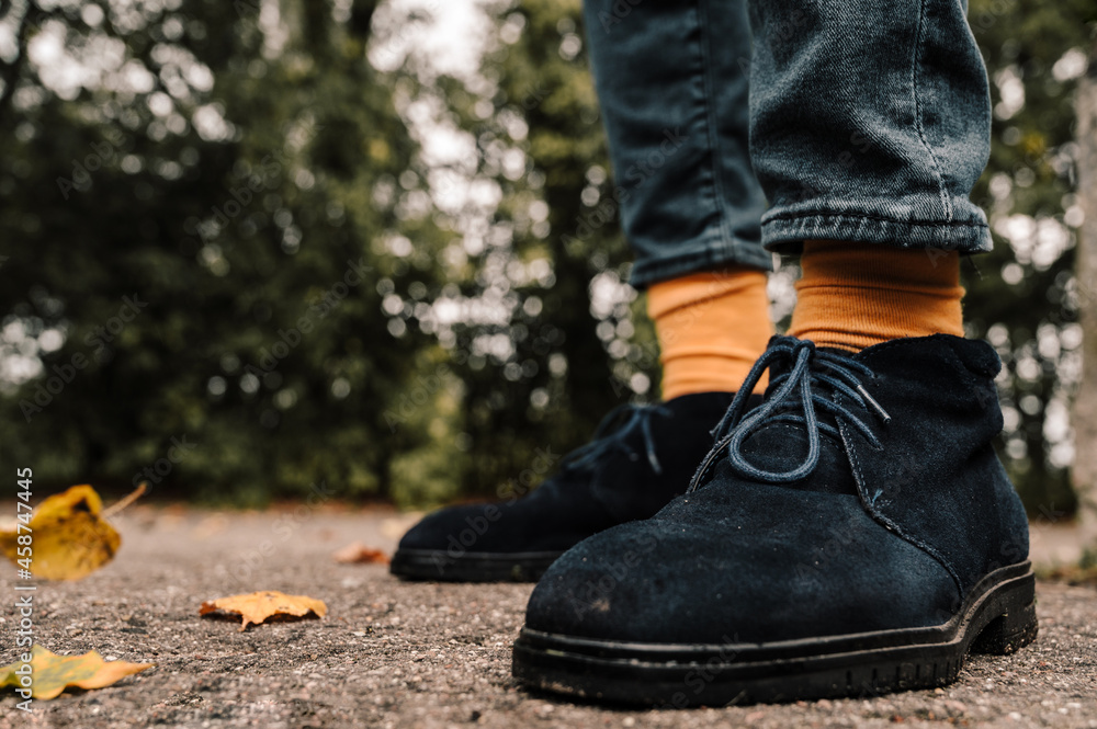 Mens yellow suede shoes store