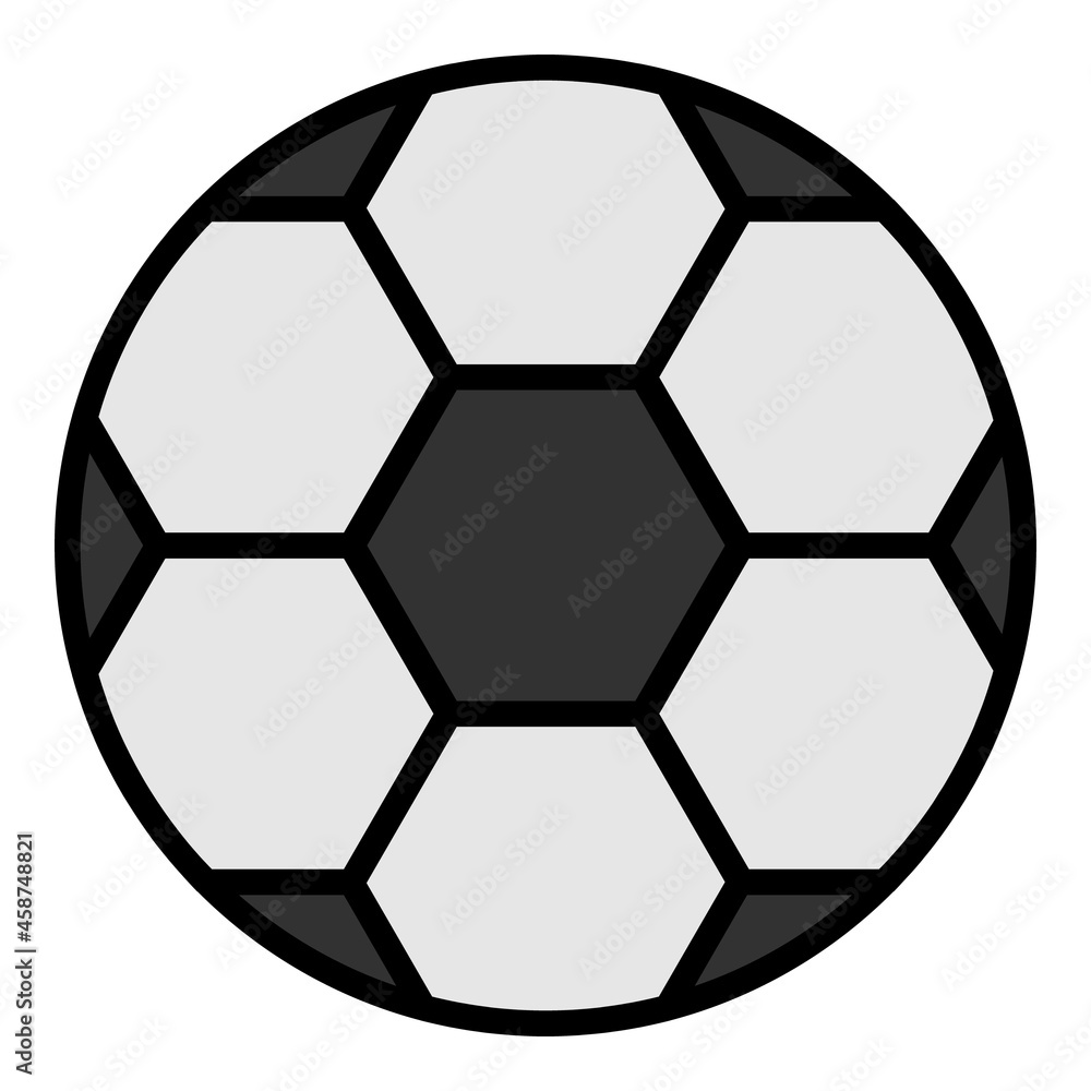 Soccer ball icon. Outline soccer ball vector icon color flat isolated Soccer ball icon. Outline soccer ball vector icon color flat isolated