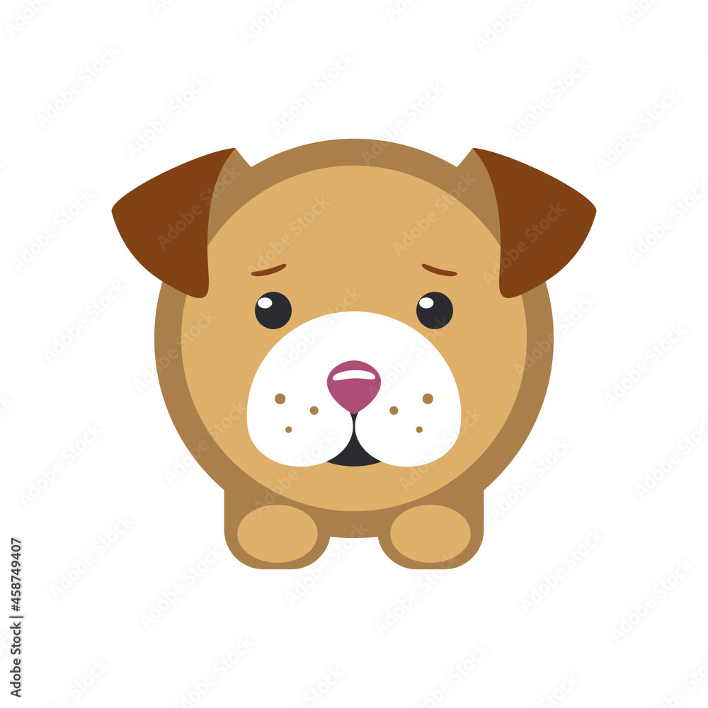 Dog circle vector icon. Flat symbol on white background Dog circle vector icon. Flat symbol on white background