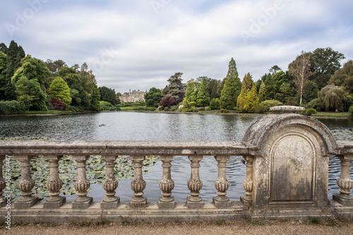 Bridge View across pond photo