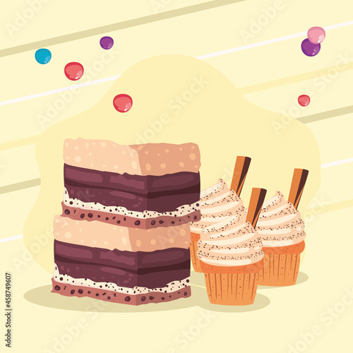cakes with cupcakes