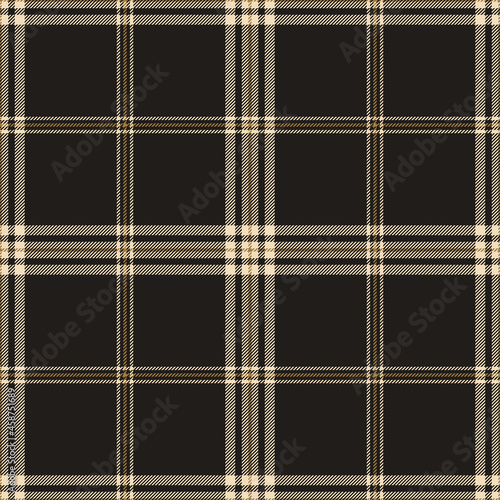 Tartan plaid pattern for autumn winter in black, white, red. Seamless dark textured check plaid graphic vector for flannel shirt, blanket, duvet cover, other modern fashion textile print.