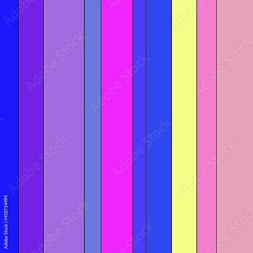 Pink blue yellow contrasts, lines, abstract background with stripes