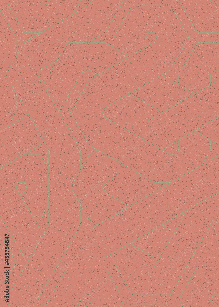 Fototapeta premium Colour Hexagon Tile Connection art background design illustration