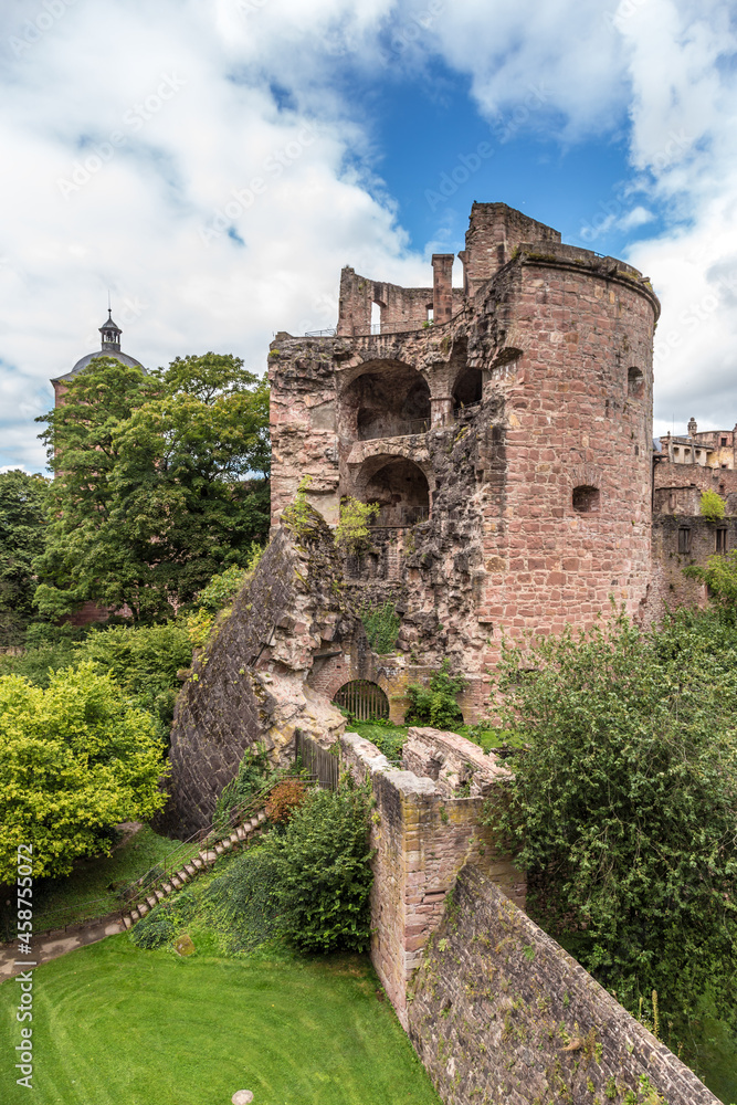 Heidelberg, Germany. Ruins of the Powder Tower, 1460
