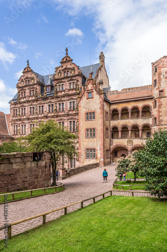 Heidelberg, Germany. Medieval buildings in the Castle courtyard