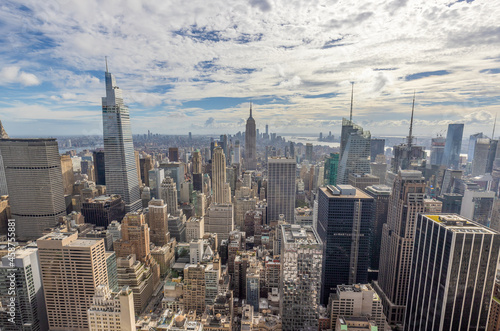New York City Manhattan midtown buildings skyline in September 2021