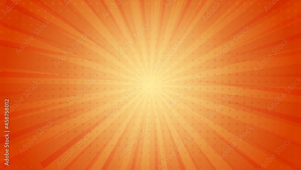 Obraz premium Minimal Abstract Gradient Orange Comic Zoom Background Design