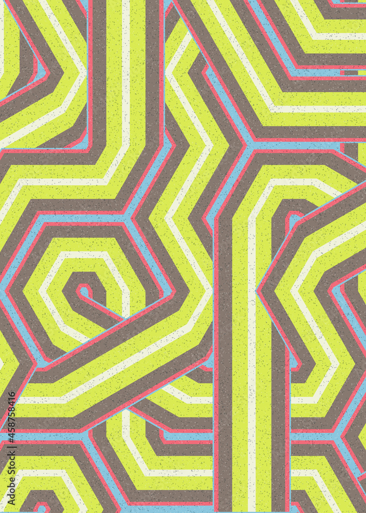 Colour Hexagon Tile Connection art background design illustration Colour Hexagon Tile Connection art background design illustration