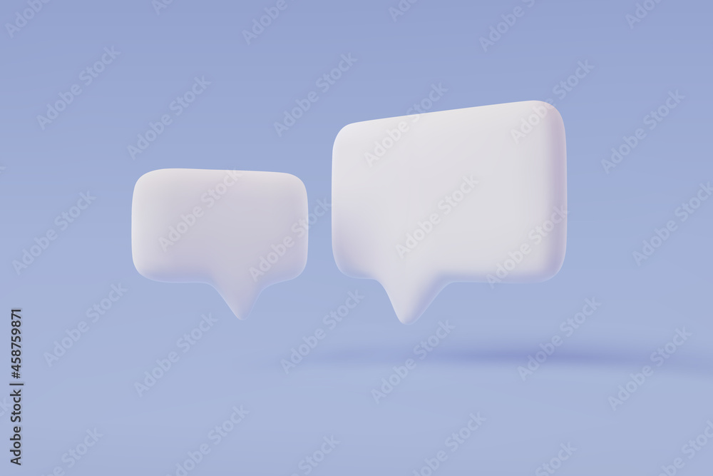 3D speech bubble. vector talking box, chatting box, message dialog balloon 3D speech bubble. vector talking box, chatting box, message dialog balloon