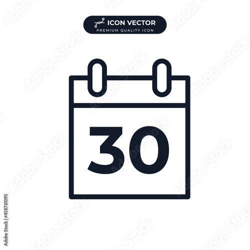 calendar icon symbol template for graphic and web design collection logo vector illustration