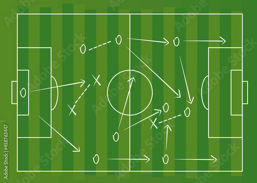 Soccer field tactics. vector illustration © marijaobradovic