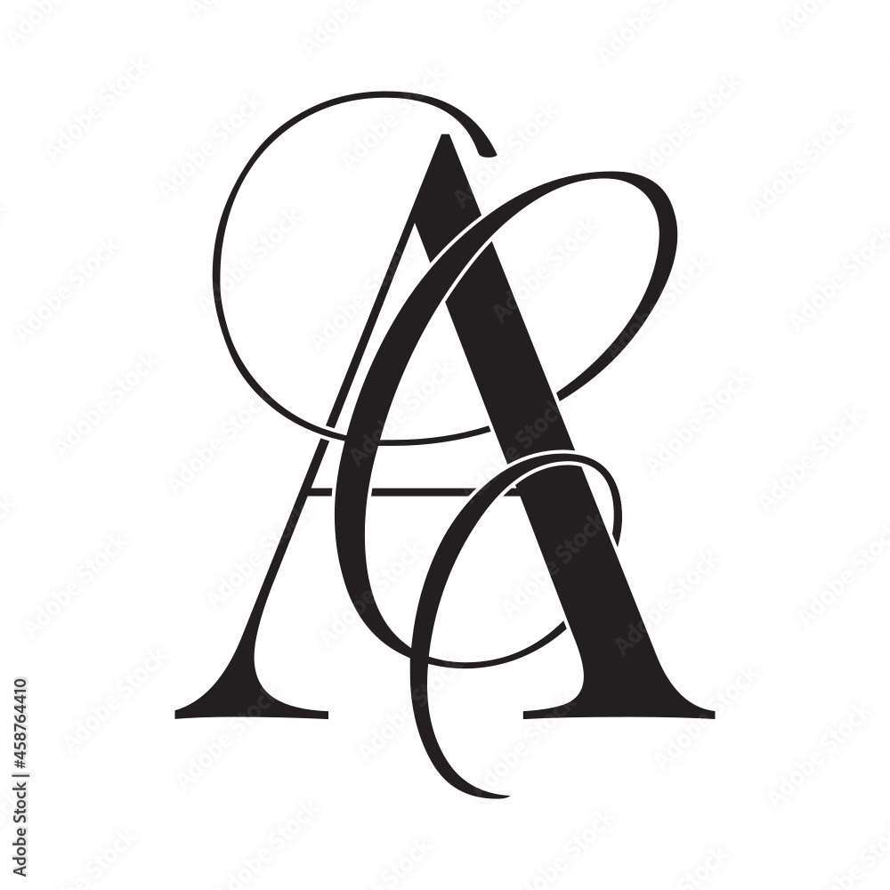 ac, ca, monogram logo. Calligraphic signature icon. Wedding Logo Monogram. modern monogram symbol. Couples logo for wedding ac, ca, monogram logo. Calligraphic signature icon. Wedding Logo Monogram. modern monogram symbol. Couples logo for wedding