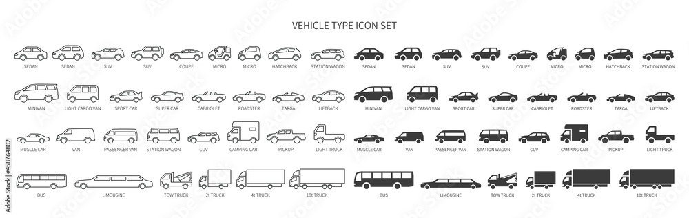 Various vehicle icon sets - obrazy, fototapety, plakaty 