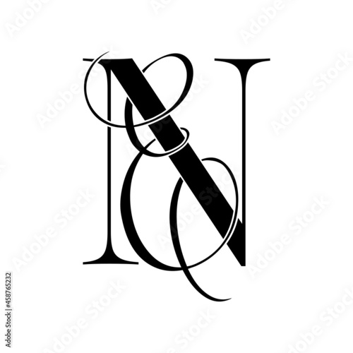 ne, en, monogram logo. Calligraphic signature icon. Wedding Logo Monogram. modern monogram symbol. Couples logo for wedding