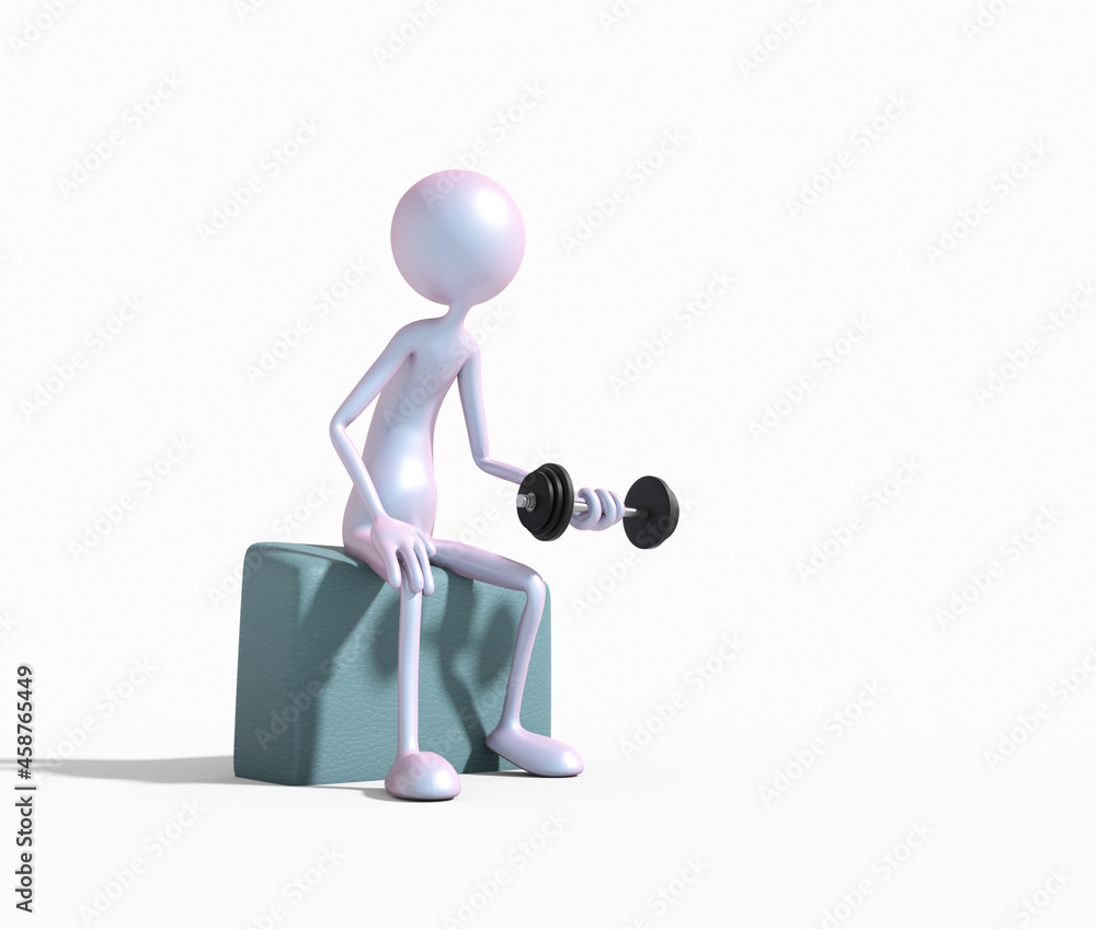 Athlete with a dumbbell. Athlete with a dumbbell.