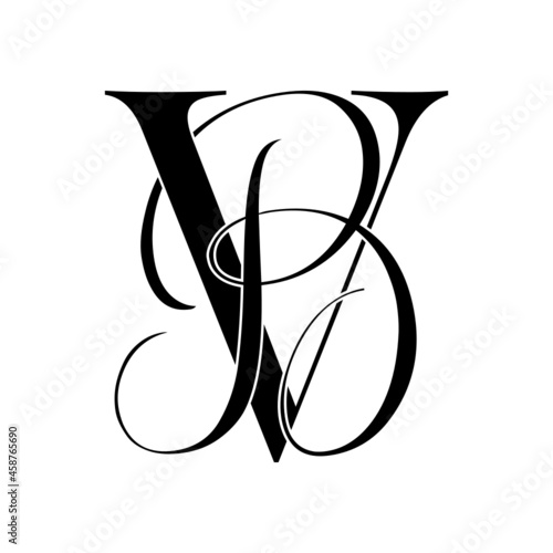 vb, bv, monogram logo. Calligraphic signature icon. Wedding Logo Monogram. modern monogram symbol. Couples logo for wedding