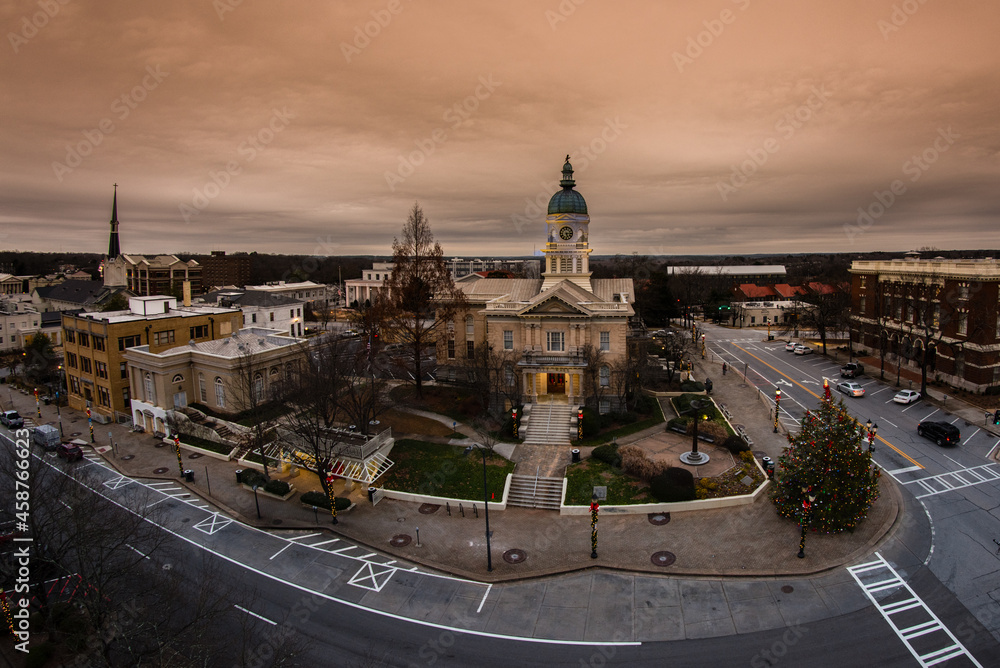 Athens-Clarke County Georgia City Hall at Christmas