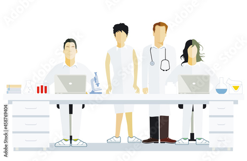 Forschen im Klinischem Labor, illustration