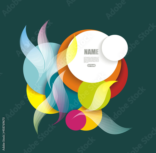 Abstract geometric shape, vector background.