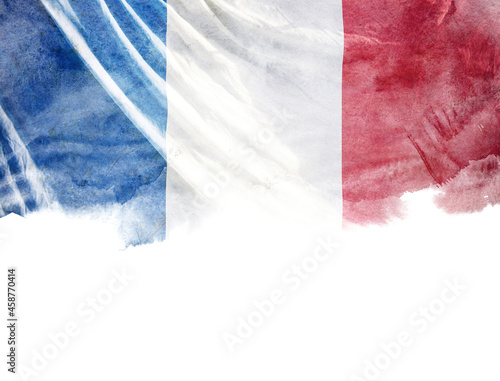 Grunge Flag of France background photo