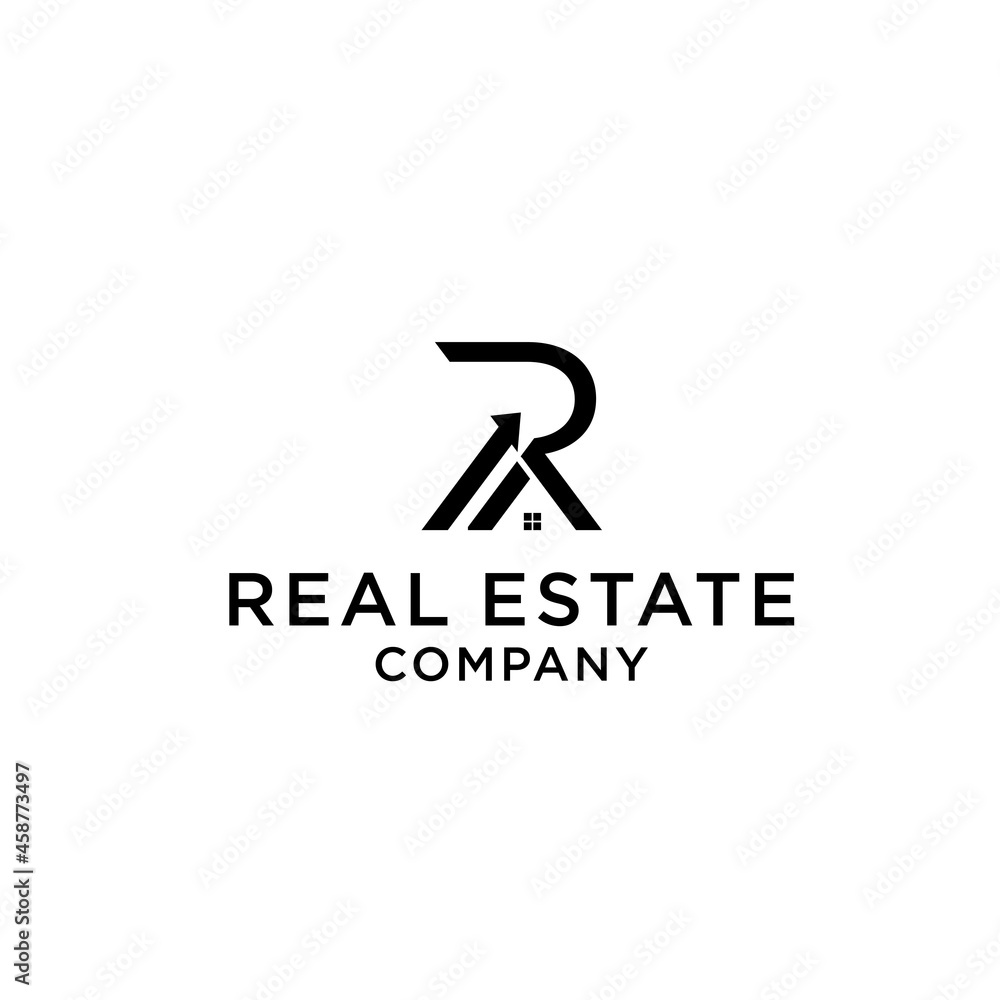 home house roof logo design.abstract R letter logo vector and growth investment template home house roof logo design.abstract R letter logo vector and growth investment template