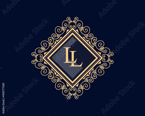 Vintage ornamental vector with floral ornament Suitable for whiskey, liquor, beer, brewery, wine, barber shop, coffee shop, tattoo studio, salon, boutique, hotel, shop signage engraving illustration