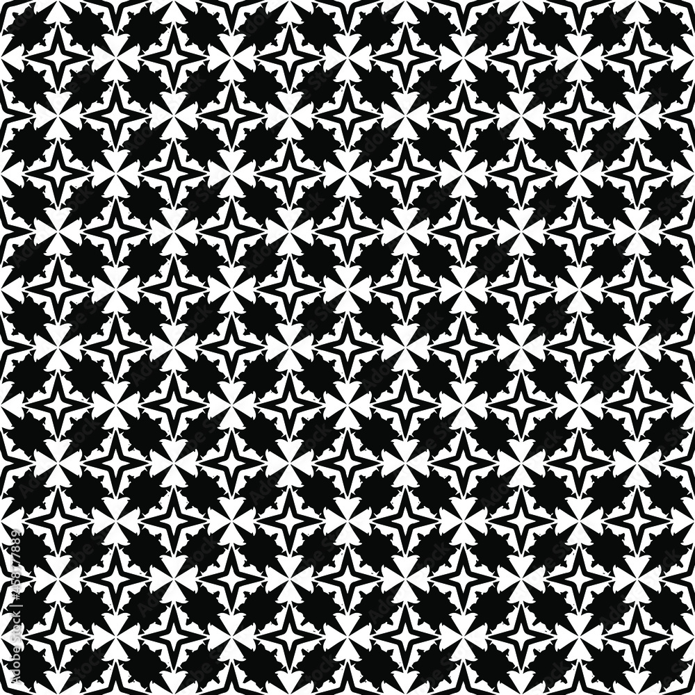 Black and white surface pattern texture. Bw ornamental graphic design. Mosaic ornaments. Pattern template. Vector illustration. Black and white surface pattern texture. Bw ornamental graphic design. Mosaic ornaments. Pattern template. Vector illustration.