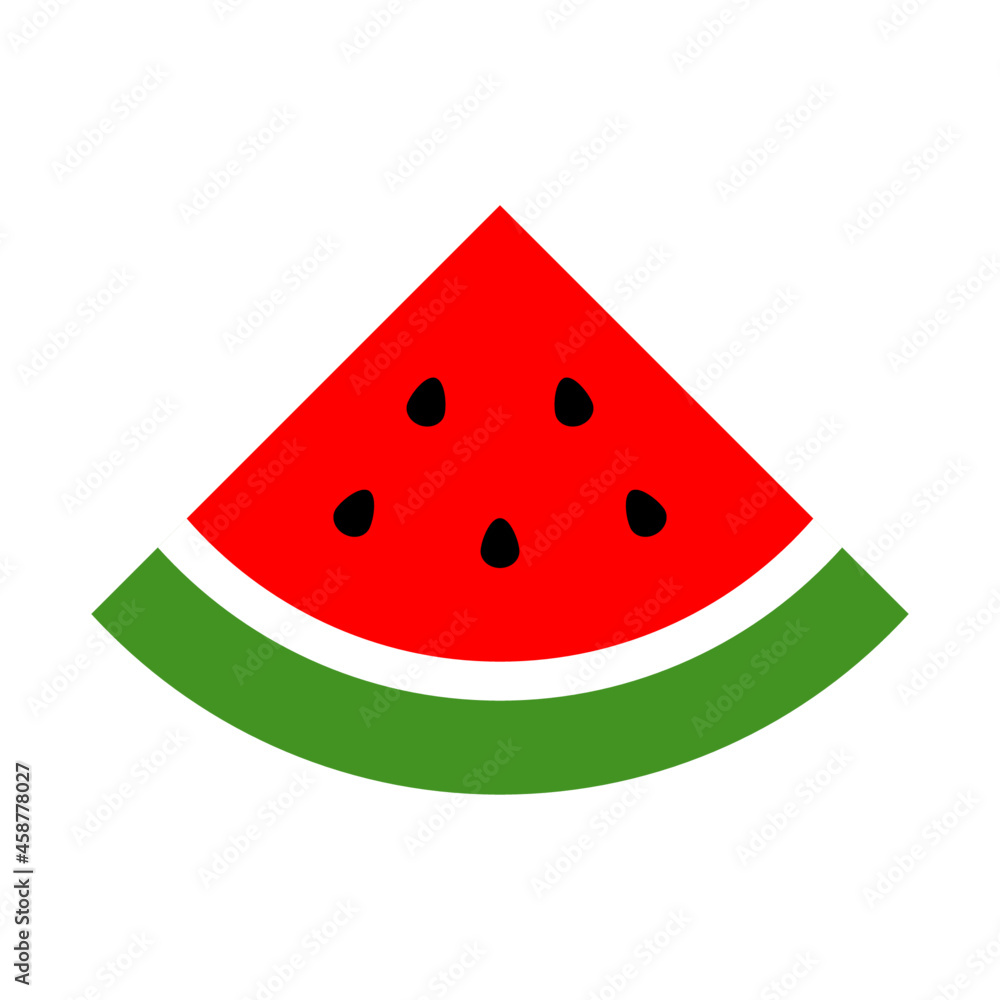 One quarter watermelon vector icon illustration One quarter watermelon vector icon illustration