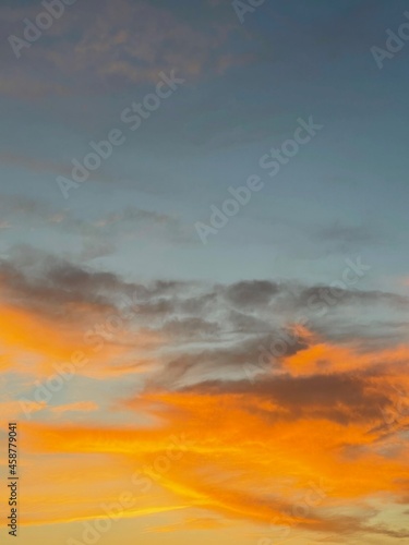 sunset sky with clouds