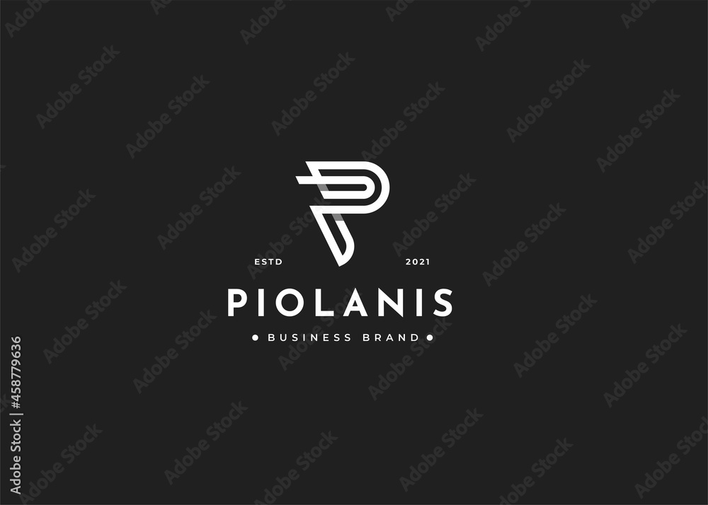 Monogram letter p logo design template Monogram letter p logo design template