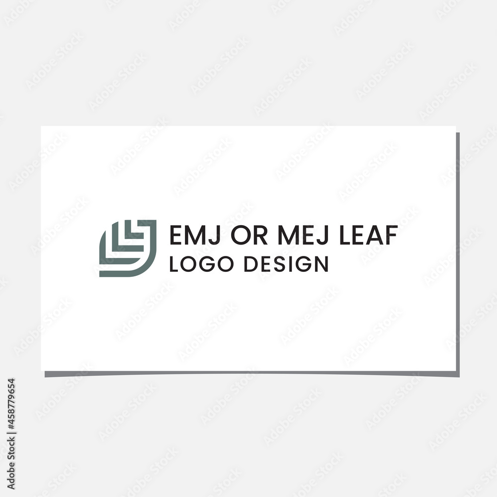 Obraz premium MEJ OR MJE INITIAL LEAF LOGO DESIGN