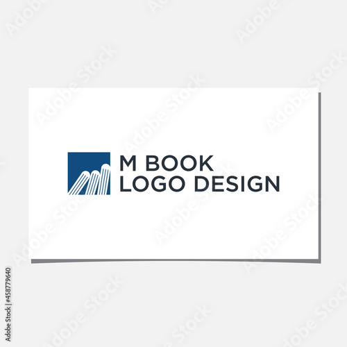 M BOOKS LOGO DESIGN VECTOR