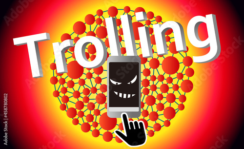 Graphic that imaged trolling on the Internet.