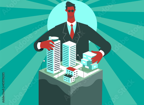 Real estate illustration concept vector 