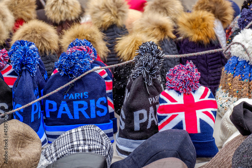 Wool hats souvenirs on sale Paris France