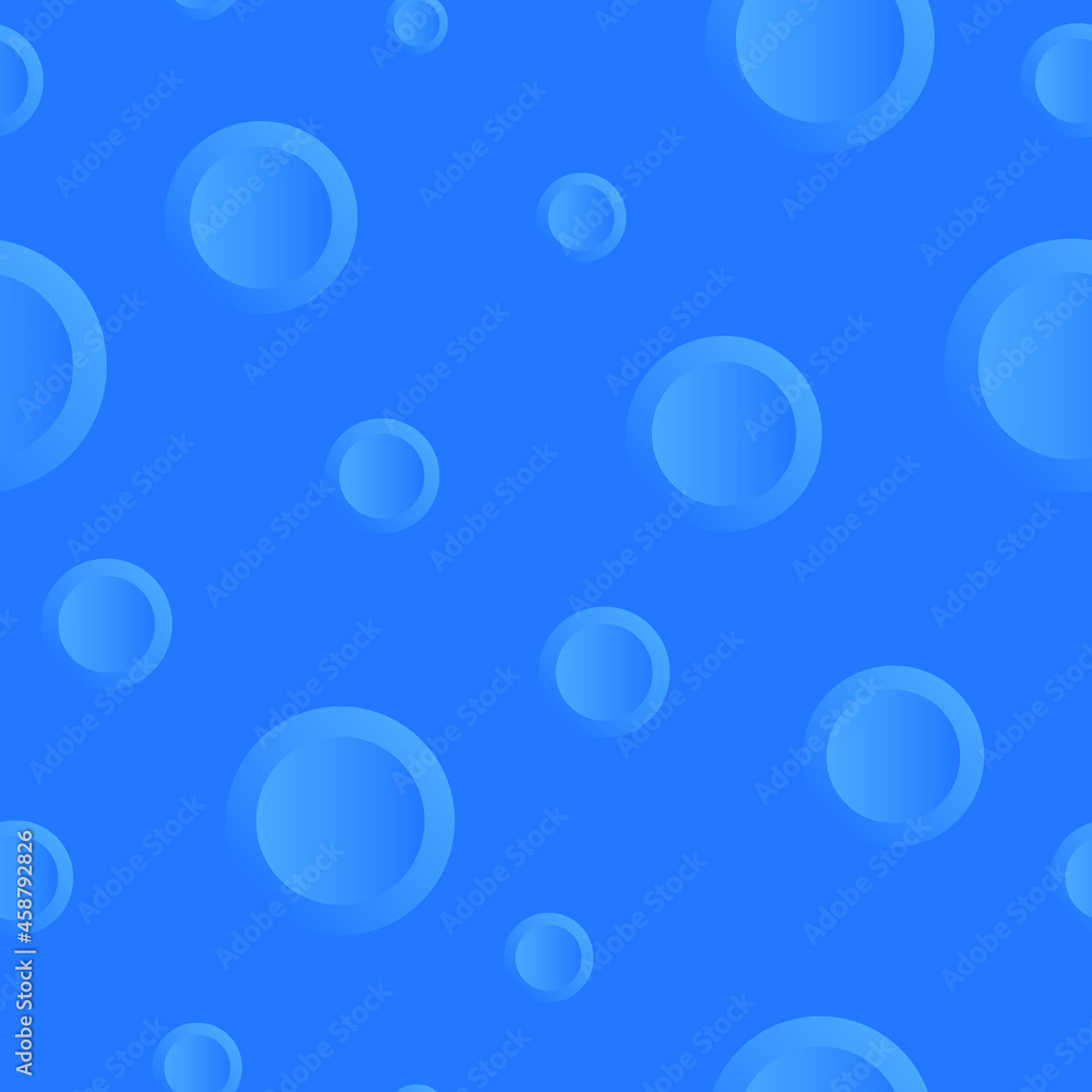abstract seamless background in the form of figures resembling water drops on glass in blue tones for interior backdrops and for prints on fabrics, packaging, clothes and bath curtains