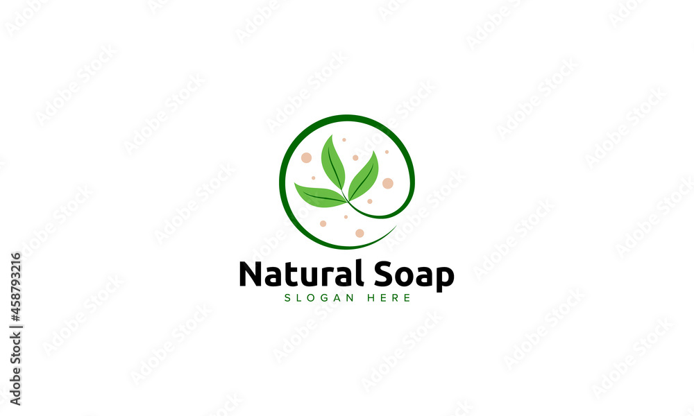 Natural Organic Soap Logo Vector Template Natural Organic Soap Logo Vector Template