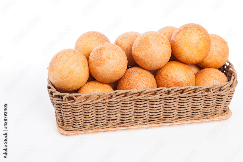 Fritter Traditional Colombian Food; Photo On White Background Fritter Traditional Colombian Food; Photo On White Background