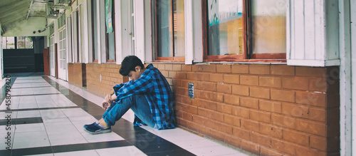 School bullying in a teenager environment photo