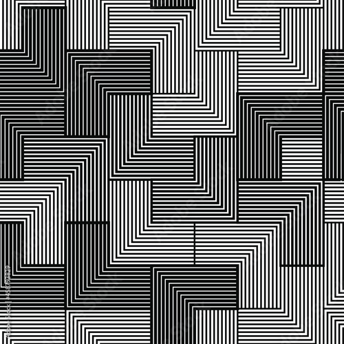 abstract seamless background of lines of various thicknesses forming a geometric pattern for the design of interior backgrounds, banners and for prints on fabrics, packaging, clothes