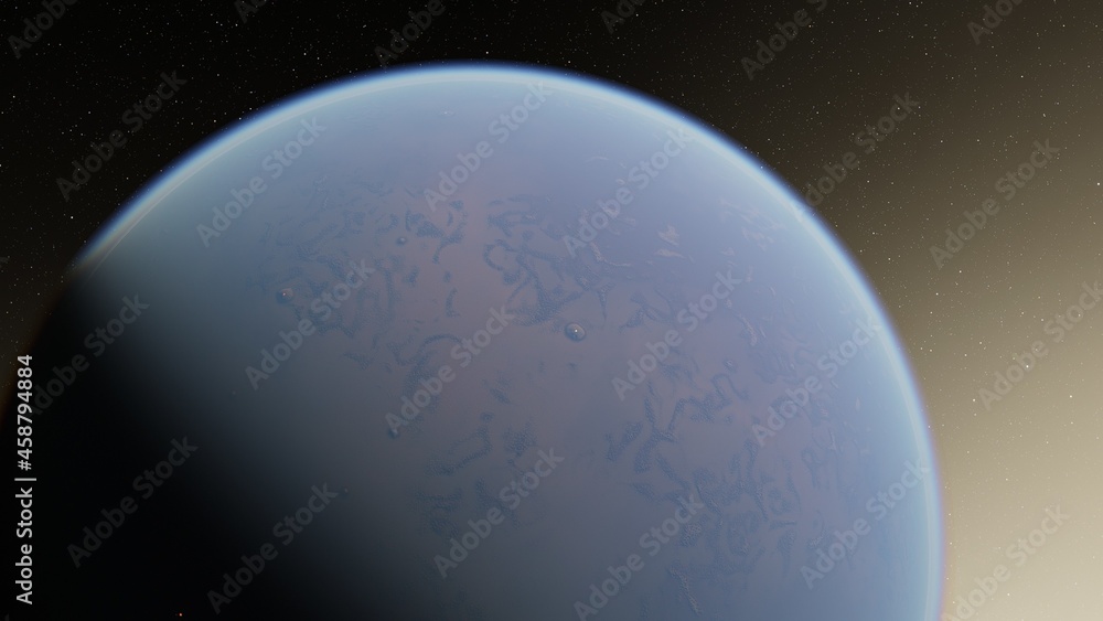 Planets and galaxy, beauty of deep space 3d illustration