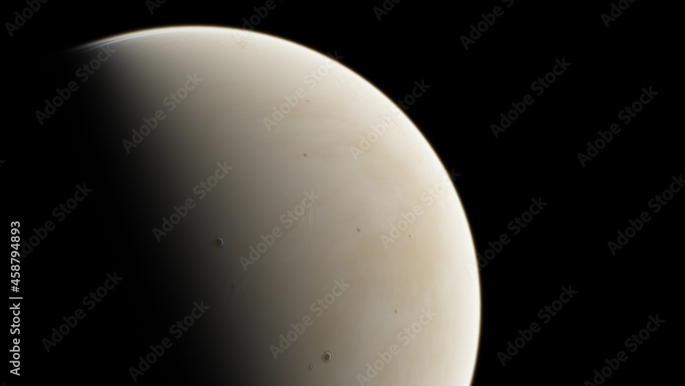 Obraz premium Planets and galaxy, beauty of deep space 3d illustration