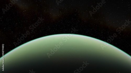 Planets and galaxy, beauty of deep space 3d illustration