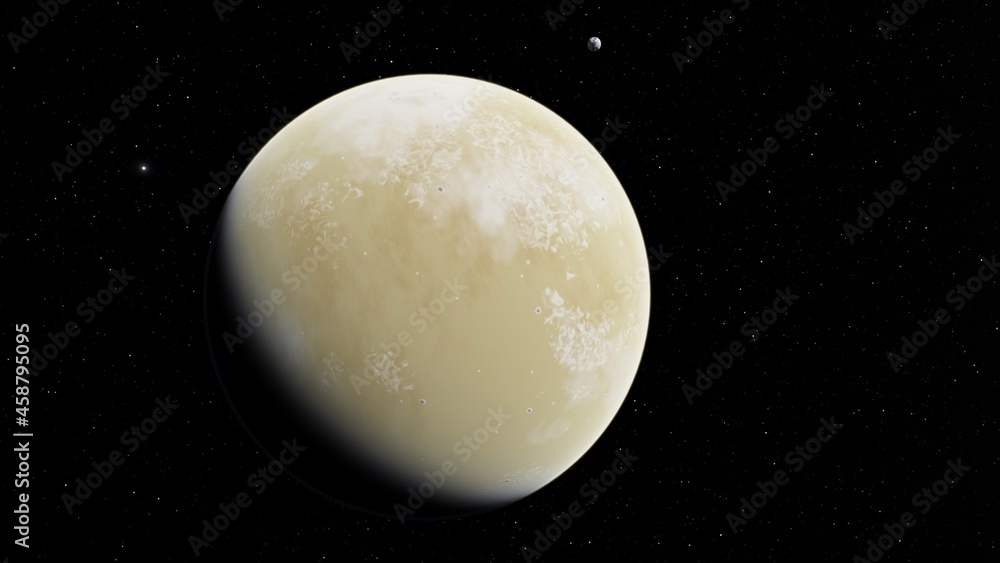 Obraz premium Planets and galaxy, beauty of deep space 3d illustration