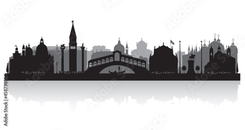 Venice Italy city skyline silhouette