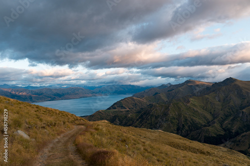 Morning view from Grandview Mountain Track, Wanaka, New Zealand