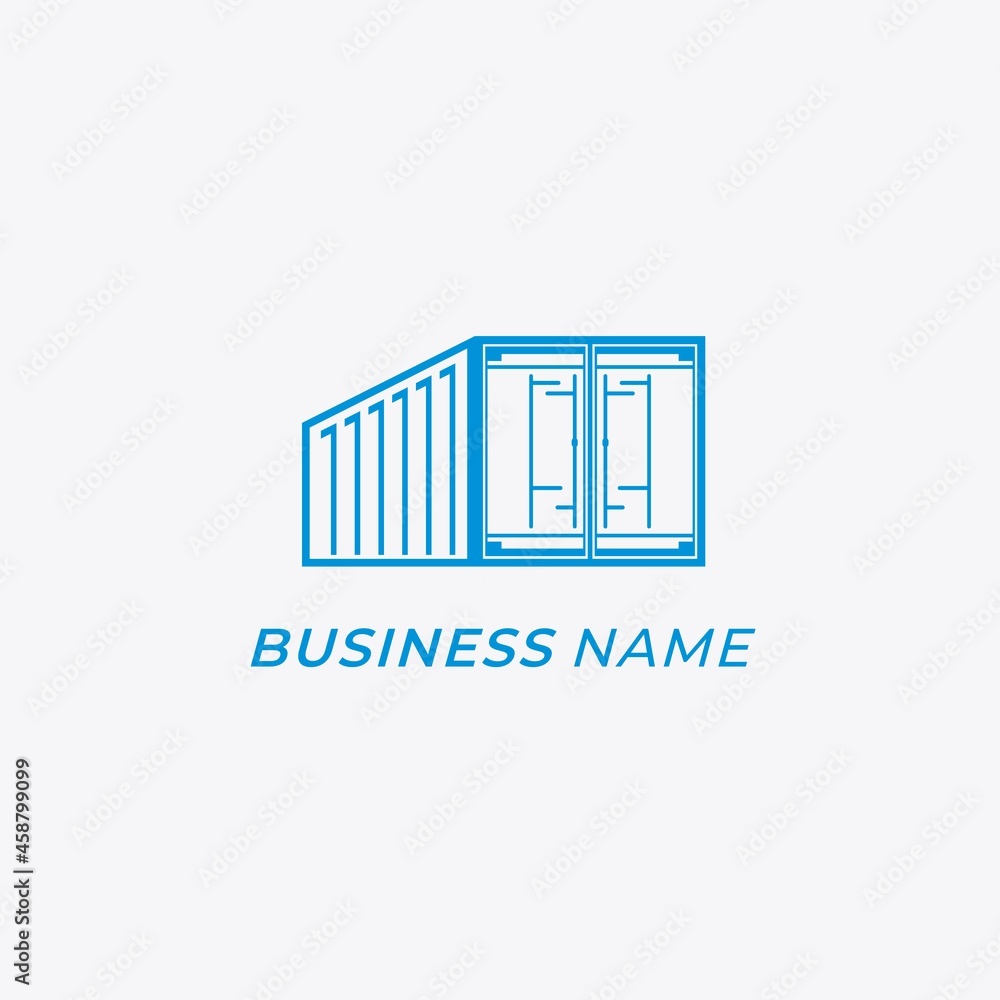 design logo creative container box and cargo