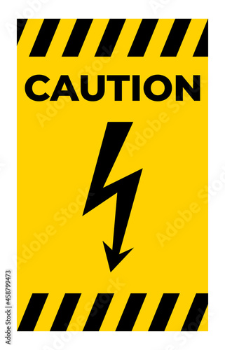 Danger High Voltage Symbol Sign Isolate On White Background,Vector Illustration